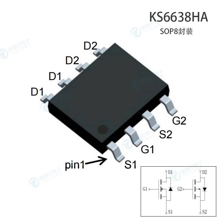 冠禹KS6638HA互补型高级功率 MOSFET