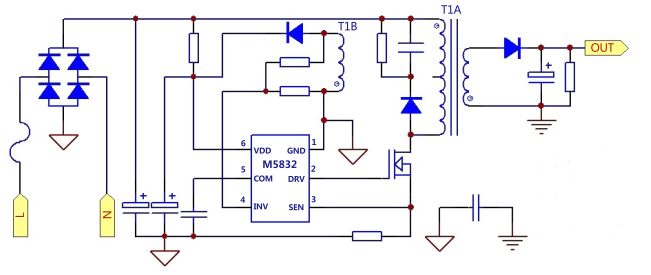MOJAY茂捷M5832PWM控制芯片PSR原边驱动