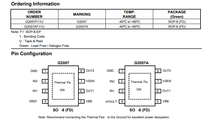 GMT/致新G2057/G2057A打印机多功能电机驱动器解决方案